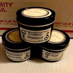 I make candles 100% soy. Min of 5 & u pay 4 shippi